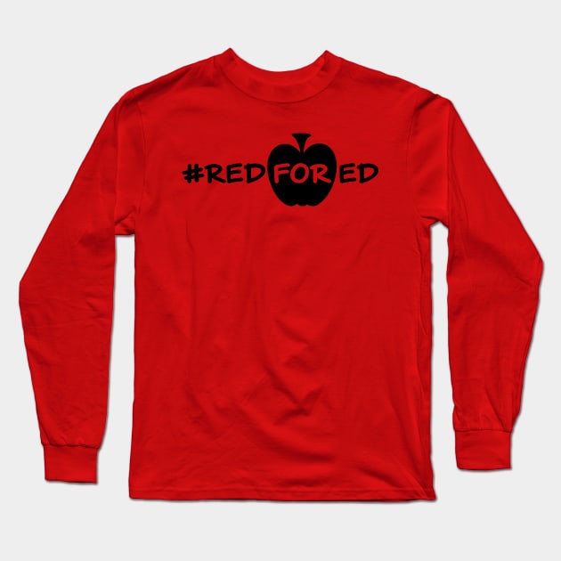 red for ed (black apple) Long Sleeve T-Shirt by haberdasher92